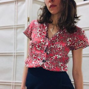 90s Hawaiian blouse 🌺